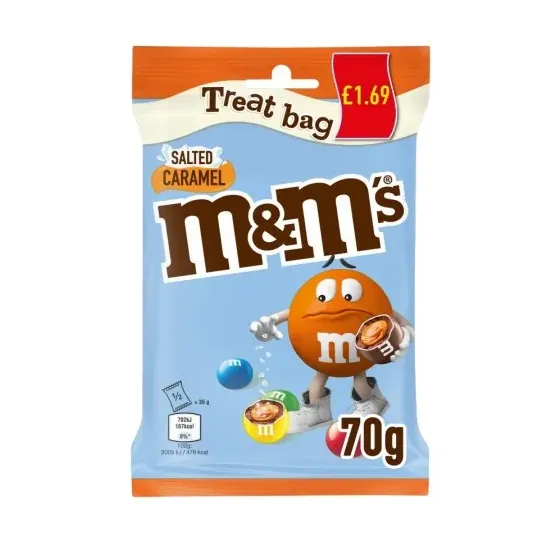 M&Ms Salted Caramel Treat Bag PMP 70g