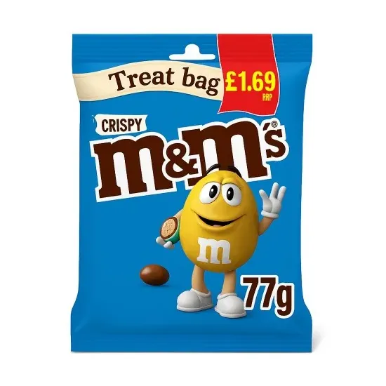 M&Ms Crispy Treat Bag PMP 77g