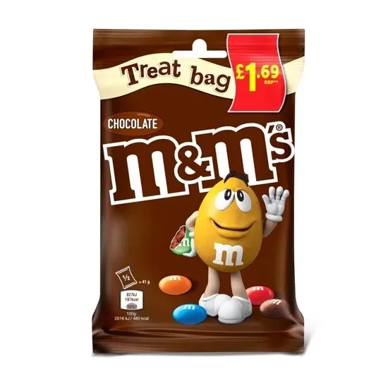 M&Ms Chocolate Treat Bag PMP 82g
