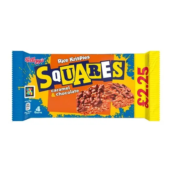 Kelloggs Rice Krispies Squares Caramel & Chocolate 4 Pack PMP