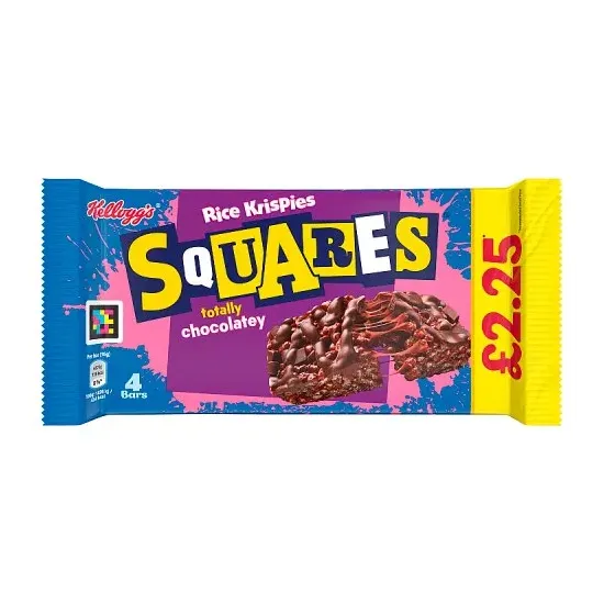 Kelloggs Rice Krispie Squares Totally Chocolatey 4 Pack PMP