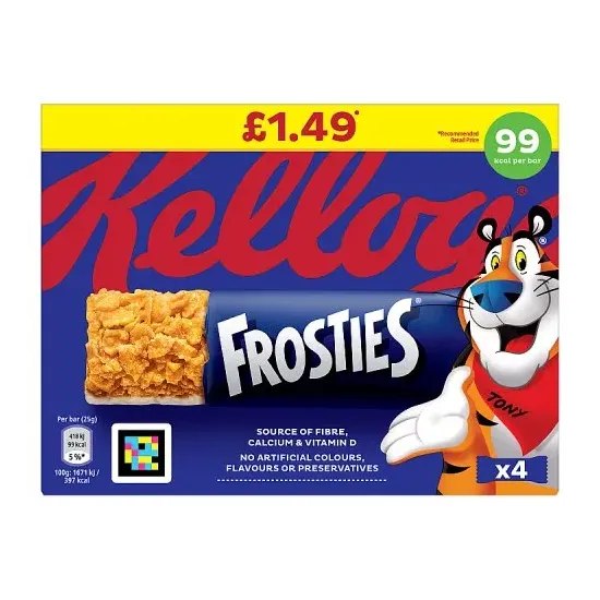 Kelloggs Frosties Cereal Bar 4 Pack PMP
