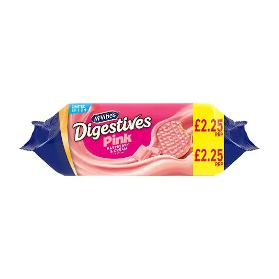 Mcvities Pink Raspberry & Cream Digestives Biscuits PMP 232g