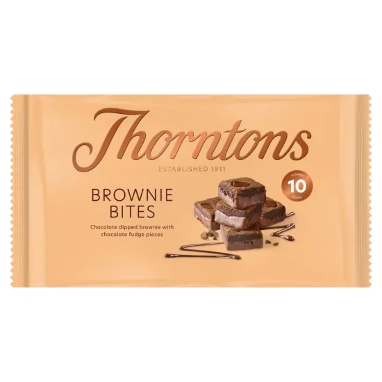 Thorntons 10 Pack Mini Chocolate Fudge Brownie Bites 120g