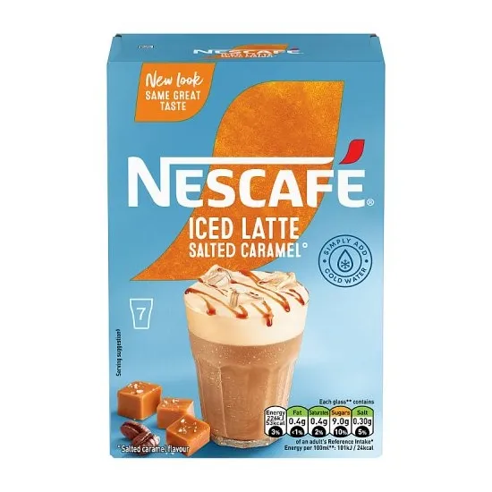 Nescafe Gold Iced Salted Caramel Latte 7 Sachets 101.5g