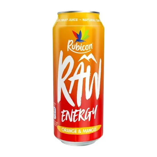 Rubicon Raw Energy Orange Mango 500ml