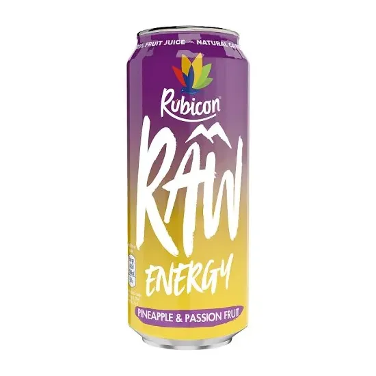 Rubicon Raw Energy Pineapple Passion Fruit 500ml