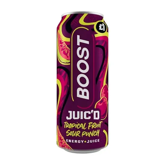 Boost Energy Juic’d Tropical Fruit Sour Punch PMP 500ml