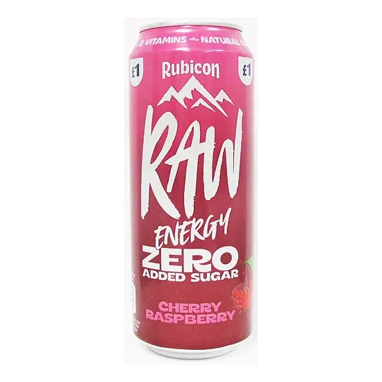 Rubicon Raw Cherry Raspberry Zero Added Sugar PMP 500ml