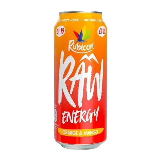 Rubicon Raw Energy Orange Mango PMP 500ml