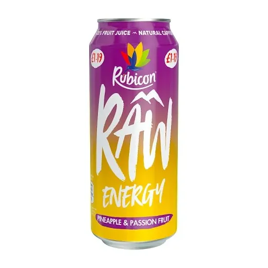 Rubicon Raw Energy Pineapple Passion Fruit PMP 500ml
