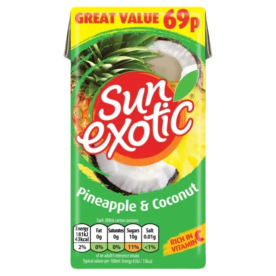 Sun Exotic Pineapple & Coconut Still PMP 288ml
