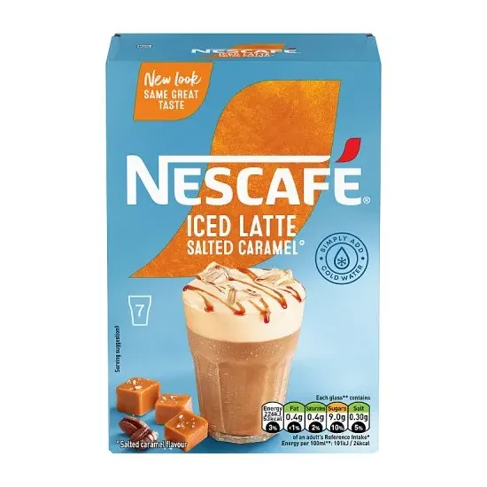 Nescafe Iced Salted Caramel Latte Sachets 7x14.5g