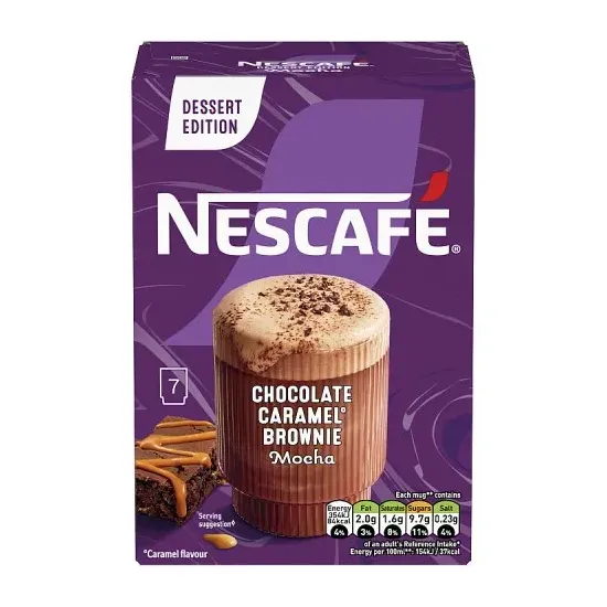 Nescafe Mocha Chocolate Caramel Brownie Sachets 7x21.4g