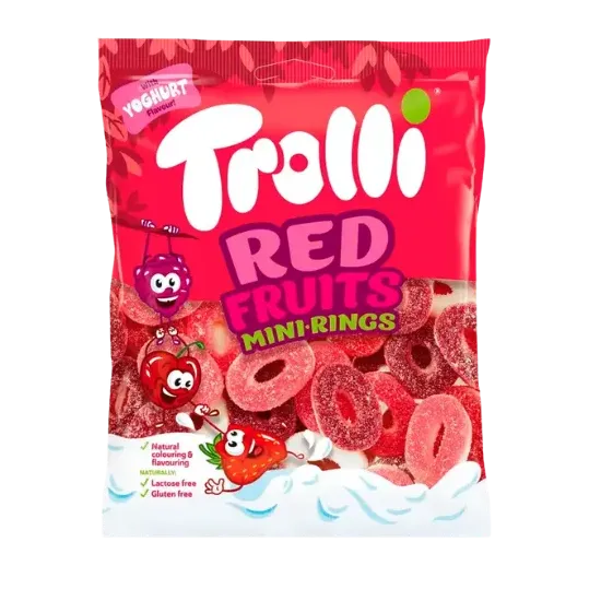 Trolli Red Fruit Mini Rings Bags 100g