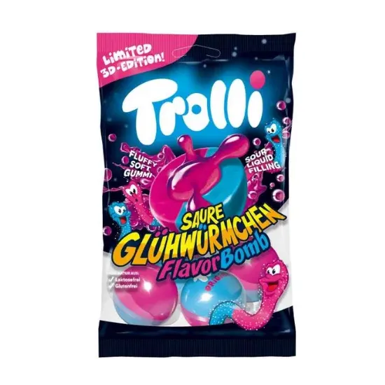 Trolli Flavorbomb Sour Glowworm Bags 75g