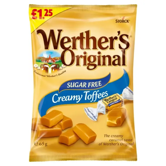 Werther's Original  Creamy Toffees Sugar Free PMP 65g