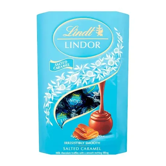 Lindt Lindor Salted Caramel Cornet 200g
