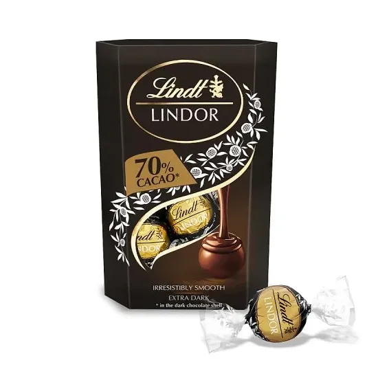 Lindt Lindor Truffles Extra Dark 70% Cornet 200g
