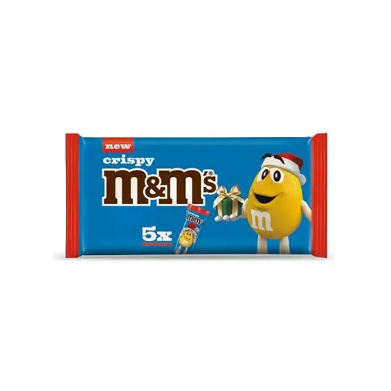 M&Ms Crispy Santa 5Pk 145g