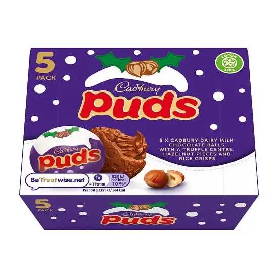 Cadbury Milk Chocolate Christmas Puds 5Pk 175g