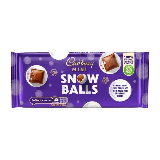 Cadbury Mini Snowballs Bar 110g