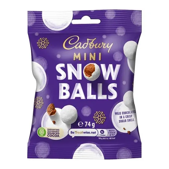 Cadbury Mini Snowballs Clipstrip 74g
