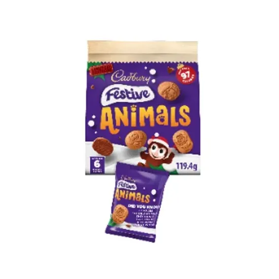 Cadbury Festive Animals 6 Pack 119g