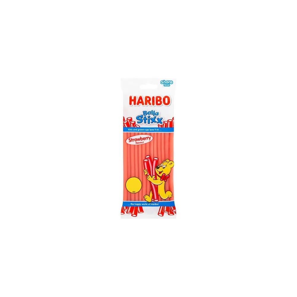 Haribo Balla Stixx Strawberry PMP 140g Haribo Balla Stixx Strawberry PMP 140g