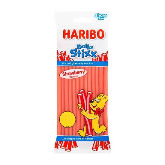 Haribo Balla Stixx Strawberry PMP 140g Haribo Balla Stixx Strawberry PMP 140g