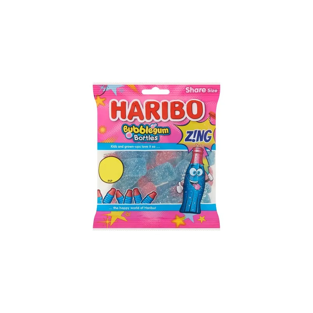 Haribo Bubblegum Bottles Z!ng PMP 140g Haribo Bubblegum Bottles Z!ng PMP 140g