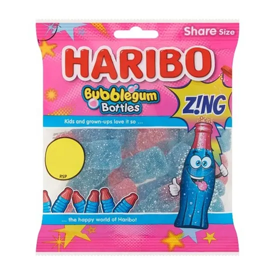 Haribo Bubblegum Bottles Z!ng PMP 140g Haribo Bubblegum Bottles Z!ng PMP 140g