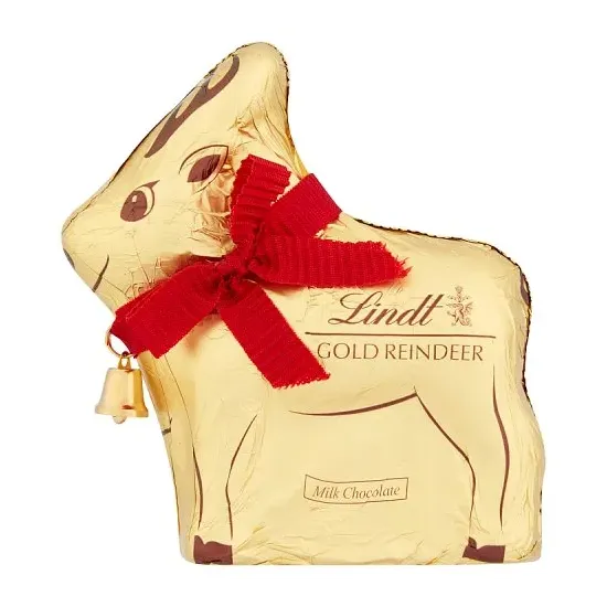 Lindt Gold Reindeer Milk Chocolate 100g