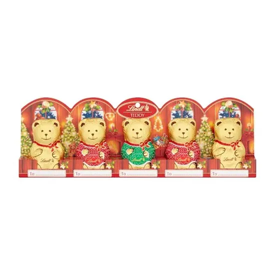 Lindt Teddy Bear Milk Chocolate Perforated 5 Pack 50g