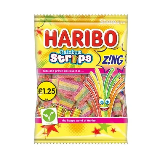Haribo Rainbow Strips Z!ng PMP 140g Haribo Rainbow Strips Z!ng PMP 140g