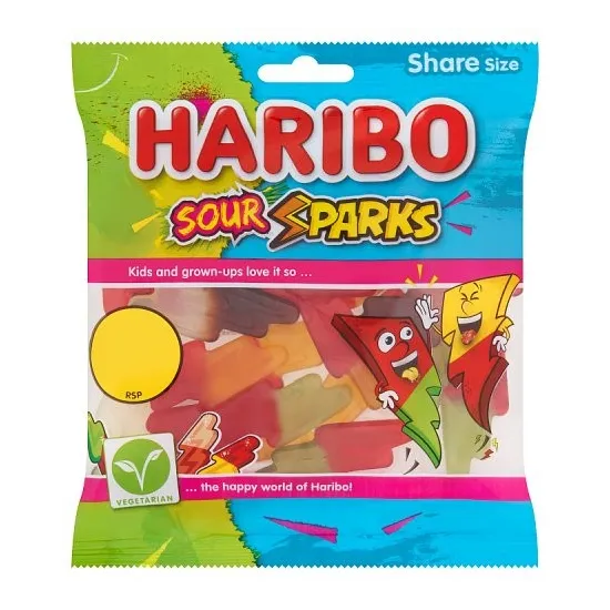 Haribo Sour Sparks PMP 140g Haribo Sour Sparks PMP 140g