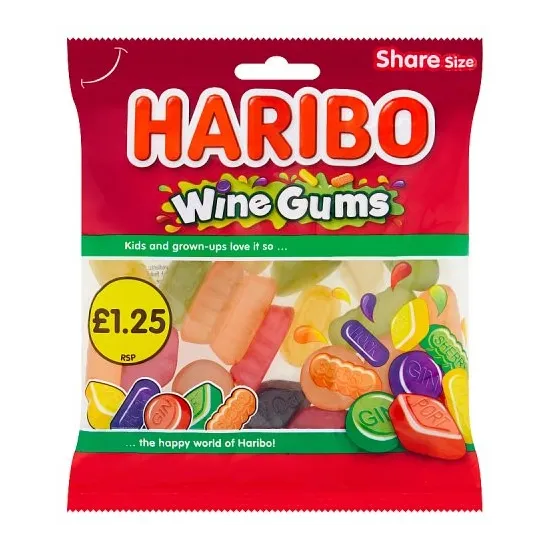 Haribo Wine Gums PMP 140g Haribo Wine Gums PMP 140g