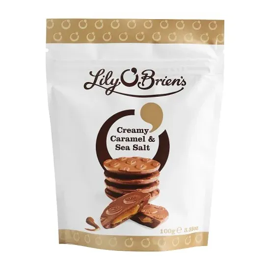 Lily O'Briens Creamy Caramel Sea Salt Bag 100g