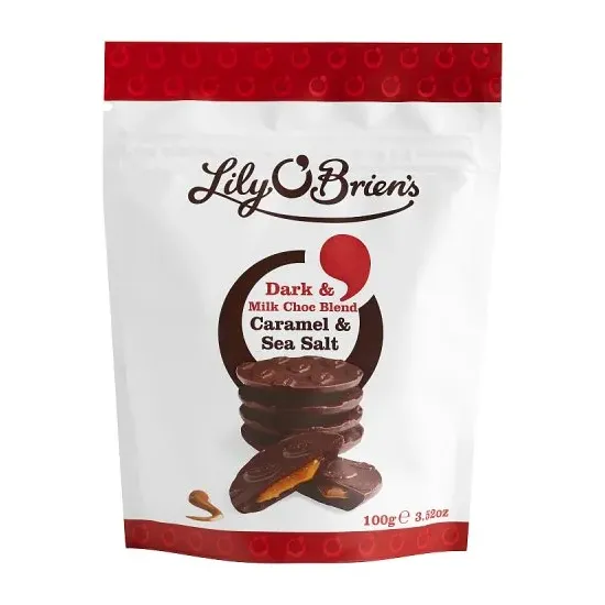 Lily O'Briens Dark & Milk Caramel Sea Salt Bag 100g