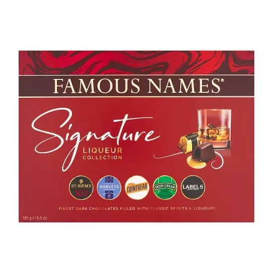 Famous Names Signature Dark Chocolate Liqueur Collection 185g
