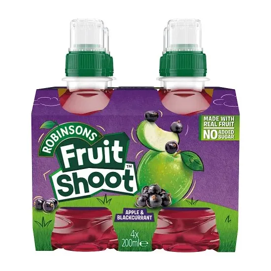 Fruit Shoot No Added Sugar Apple & Blackcurrant 4Pk 200ml