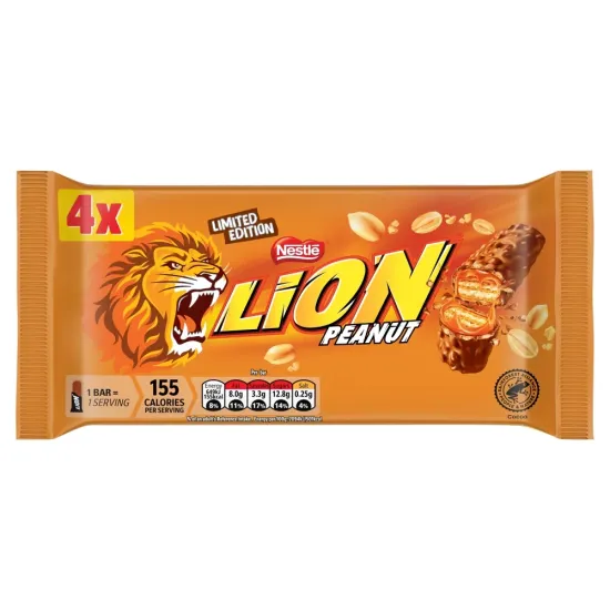 Lion Peanut Bars 4Pk (4x31g)