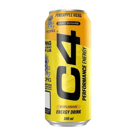 C4 Energy Carbonated Pineapple REORG Charity Can 500ml
