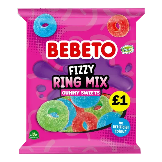 Bebeto Fizzy Ring Mix PMP 150g