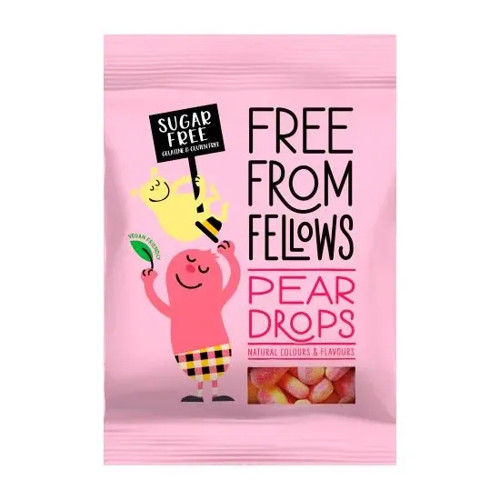 Free From Fellows Pear Drops 10x70g