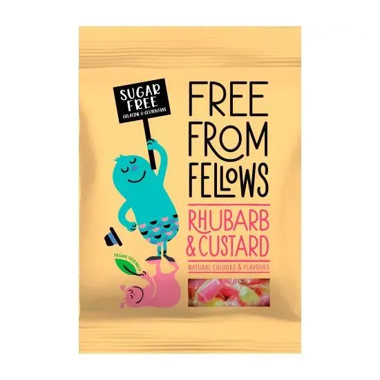 Free From Fellows Rhubarb & Custard 10x70g