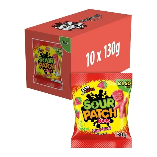 Sour Patch Kids Sweet Bags Strawberry PMP 130g