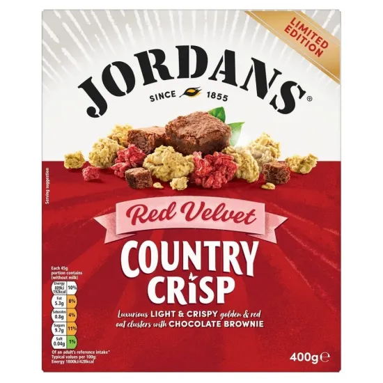 Jordans Country Crisp Limited Edition Red Velvet 400g