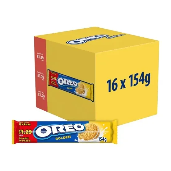 Oreo Golden Sandwich Biscuits PMP 154g