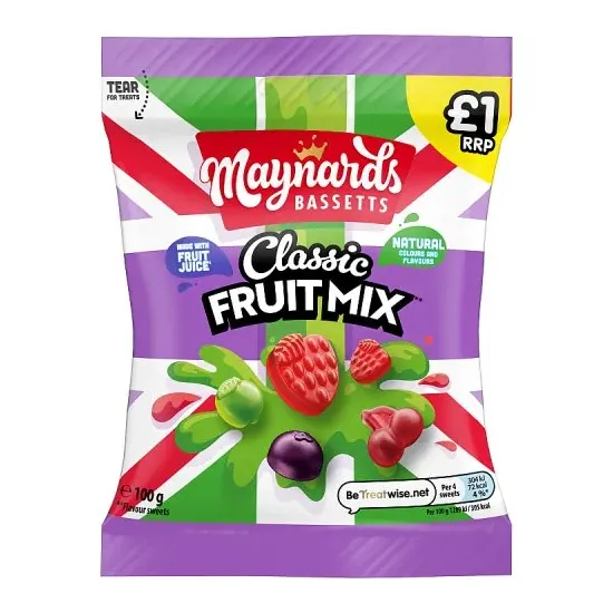 Maynards Bassetts Classic Fruit Mix PMP 110g